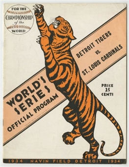 1934 World Series Program – St. Louis Cardinals at Detroit Tigers 